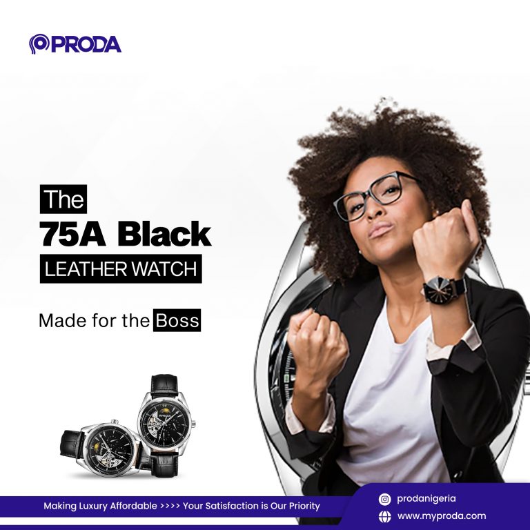 The 75A Black Leather Watch: Made for the Boss